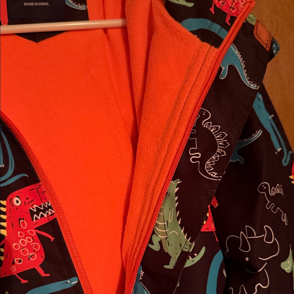Kids Dinosaur Print Raincoat - Picture 3 of 4